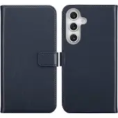 Selencia Samsung Galaxy S25 FE Hülle - Echtes Leder - - Klapphülle - Blau