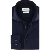 Profuomo Knitted Hemd Dunkelblau