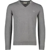 Gant Pullover Cotton V-Neck Herren Dark Grey Melange-XXXXL