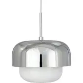 Dyberg Larsen Pendelleuchte LED, Hängelampe, Deckenlampe Pendel, Pendellampe Esstisch, Pendelleuchte für Wohnzimmer, Skandinavische Design, Haipot chrom