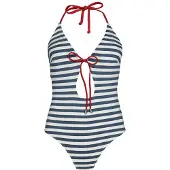 Barts Badeanzug Custe Halter One Piece Women Blue-Größe 40