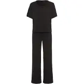 LASCANA Pyjama Set, 2 Stk. mit kleiner Zierknopfleiste an der Hose