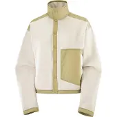 Salomon - Fleece Strickjacke - Pullover Chroma Fleece Cardigan W Whisper White für Damen - Größe M - Beige