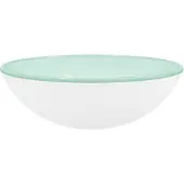 vidaXL Waschbecken Hartglas 42x14 cm Weiß