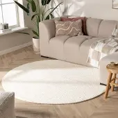 NATURL. Wollteppich Rund - Feline Weiß Ø 160 cm