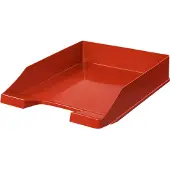 HAN Ablagekorb Klassik, für Format A4/C4, mit Beschriftungsfeld, stapelbar, B 255 x T 348 x H 65 mm, Kunststoff, rot, 10 Stück