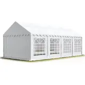 Sonstiges TOOLPORT Partyzelt Festzelt 4x8 m Garten-Pavillon PVC Plane 700 N in weiß Wasserdicht