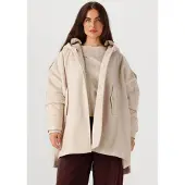Beaumont Damen Jacken Brigit Cape Coat - Ecru - Größe M