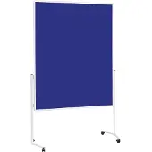 MAGNETOPLAN Moderationstafel, fahrbar, 3 Oberflächen zur Auswahl, standfest, blau