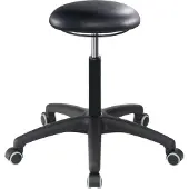MeyChair Drehhocker A1S-TR-KL Rollen Kunstleder schwarz Sitzhöhenverstellung 470-600 mm