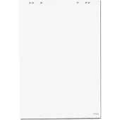 Herlitz Flipchartblock, blanko, 6-fach Lochung, perforiert, B 650 x H 980 mm, Papier, weiß, 5 Stück mit jeweils 20 Blatt