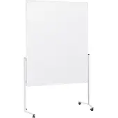 MAGNETOPLAN Moderationstafel, fahrbar, 3 Oberflächen zur Auswahl, standfest, weiß