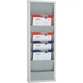 Eichner Werkstattplaner , 1-bahnig, 6 Schienen, für bis zu 6 Auftragstaschen des Formates A4, B 315 x H 900 mm, Kunststoff, grau