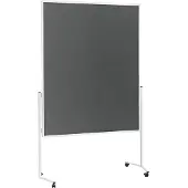MAGNETOPLAN Moderationstafel, fahrbar, 3 Oberflächen zur Auswahl, standfest, grau