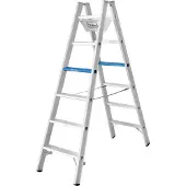 Iller-Leiter Iller Stufen Stehleiter Alu Ergo Plus eloxiert 2x7 Stufen
