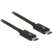 DeLOCK 84845, Männlich, Männlich, 1 m, Schwarz, Gold, 20 Gbit/s