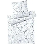 Elegante Mako-Jersey Bettwäsche-Garnitur Pretty Farbe Bleu Größe 155x220+80x80
