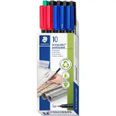 Staedtler Lumocolor F Perm Universal Foldable Box Stift 10 Einheiten