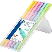 Staedtler 362 C, 6 Stück(e), Limette, Minze, Pfirsich, Pink, Violett, Gelb, Rundspitze, 1 mm, 4 mm, Tinte auf Wasserbasis