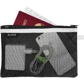 Leitz 40130095, Uni, Zubehörtasche, Groß, Reißverschluss, 2 Taschen, Schwarz