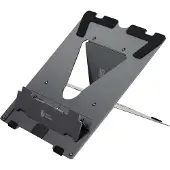 BakkerElkhuizen Laptop Ständer Bakker Elkhuizen Ergo-Q 160, für Laptops & Tablets bis 17”, ergonomisch, B 215 x T 266 x H 7,5 mm, Aluminium, dunkelgrau-matt