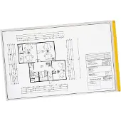 Eichner 10 Planschutztaschen A3 transparent/gelb