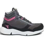 Diadora Damen Sicherheitsschuh Athena MID D0458 S3L nineIron/raspberry, nach EN ISO 20345:2022 S3L FO SR ESD Größe 35