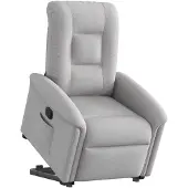 vidaXL Relaxsessel mit Aufstehhilfe Wolkengrau Stoff