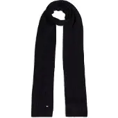 Tommy Hilfiger Strickschal "TH FLAG PIMA COTTON CASH SCARF" mit Logostickerei, mit Kaschmiranteil Unisex