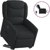 vidaXL Relaxsessel mit Aufstehhilfe Elektrisch Schwarz Stoff