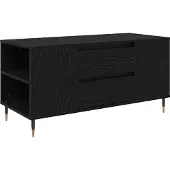 vidaXL Couchtisch Schwarz Eichen-Optik 102 x 44,5 x 50 cm