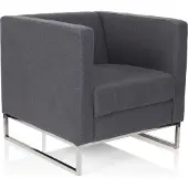 Hjh OFFICE BARBADOS | 1-Sitzer - Loungesessel Dunkelgrau