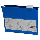 Eichner Hängemappen,für Formate bis DIN A4, Öffnung seitlich, PVC, blau, 10 Stück