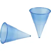 Papstar Spitzbecher Blue Cone, Volumen 115 ml, für marktgänige Wasserspender, Ø 70,3 mm, Polypropylen, blau-transparent, 1000 Stück