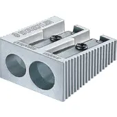 Staedtler 510 20 Metal Double-Hole Sharpener for Graphite and Coloured Pencils