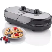 Gorenje WM1400SB, 9 Waffel(n), Herz (Form), Dreieck, Schwarz, 18 cm, Aluminium, 0,7 m