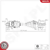 ESEN SKV 40SKV089 Antriebswelle Vorne Rechts für OPEL ZAFIRA B (A05) Astra H Caravan (A04) Astra H Schrägheck (A04) Astra H GTC (A04) Astra H TwinTop