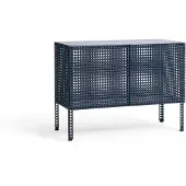 HAY - Perforated Bodenschrank Klein - H 66,5cm - Stahlblau