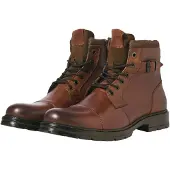 Jack & Jones Dexter Lederstiefel - Herren - Leder - Schnürung - Gummisohle - Braun - Größe 45