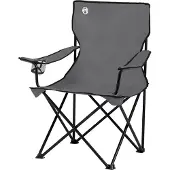 Coleman Quad Chair Faltstuhl mit Getränkehalter, bis 113 kg, Grau