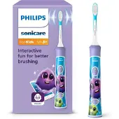 Philips Sonicare For Kids For Kids HX6322/12 Elektrische Schallzahnbürste, Kind, Schallzahnbürste, Tägliche Pflege, 62000 Bewegungen pro Minute, Violett, Weiß, 62000 Bewegungen pro Minute