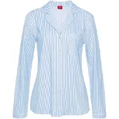 s.Oliver Red Label Pyjamaoberteil blau Gr. 36/38 für Damen. Mit V-Ausschnitt. Bequem. Nachhaltig.