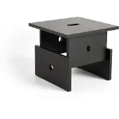HAY Wood Box Beistelltisch, schwarz, Eiche, Höhe 35 cm - , Wood Box, Schwarz, für Wohnzimmer, Holz, Landhaus / Rustikal