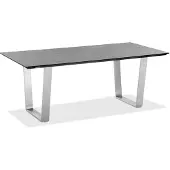 Niehoff - HPL-Gartentisch Noah - Edelstahl 160 x 95 cm HPL Beton Trapezkufe
