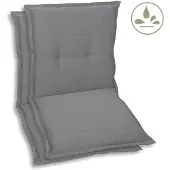 GO-DE Textil, Sesselauflage Niederlehner, 2er Set, Farbe: grau, Maße: 100 cm x 50 cm x 7 cm, Rueckenhoehe: 52 cm