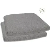 GO-DE Sitzkissen "Selina", grau (hellgrau, unifarben), B:40cm H:5cm L:45cm, Polyester, Dekokissen_Sitzkissen_Kissenhüllen, Sitzkissen, 2er Set, 40x5x45 cm, wasserabweisend