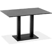 Niehoff - Quadratischer Bistrotisch - HPL HPL Granit Stahl Anthrazit 81 x 81 cm
