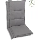 GO-DE Textil, Sesselauflage Hochlehner, 2er Set, Farbe: grau, Maße: 120 cm x 50 cm x 7 cm, Rueckenhoehe: 70 cm