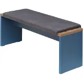 Innostyle Dijon Sitzbank inkl. Klemmkissen Holzwerkstoff Parisian Blue/Haveleiche Cognac