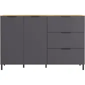 Germania Californa Sideboard Holzwerkstoff Grau/Braun